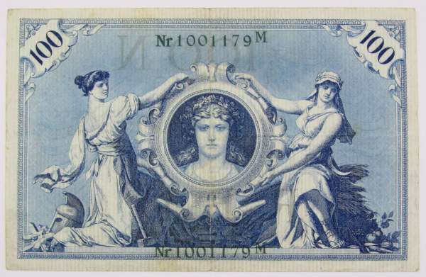 Банкнота 100 марок 1908 года Германия, арт 3