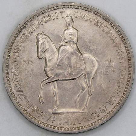 Монета 5 шиллингов 1953 года Великобритания Коронация Королевы Елизаветы II