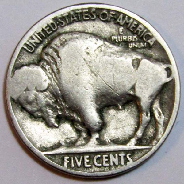 Монета 5 центов США 1928 года