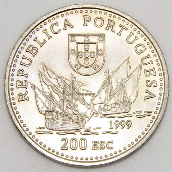 Монета 200 эскудо 1999 года, Португалия, Дуарте Пачеко Перейра