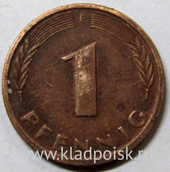 Монета 1 пфенниг Германия 1984 (F)