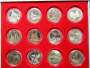 Набор монет 3 рубля 1991-1995гг. 50 лет победы в ВОВ, 20 монет ПРУФ в альбоме