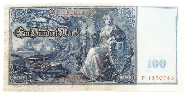 Банкнота 100 марок 1910 года - Германия Банкнота 100 марок 1910 года - Германия