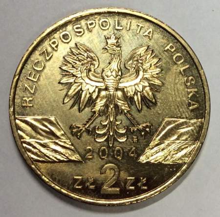 Монета 2 злотых Польша Морская свинья 2004