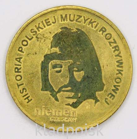 Монета 2 злотых Польша Чеслав Немен из серии История польской музыки, 2009