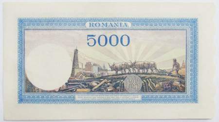 Банкнота 5000 лей 1943 года Румыния