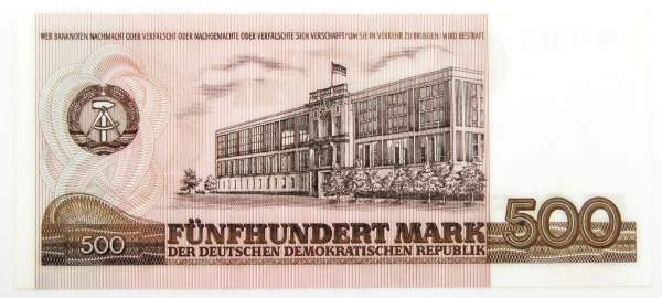 Банкнота 500 марок ГДР 1985 года