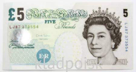 Банкнота 5 фунтов 2004-2011 гг. Банк Англии - Великобритания