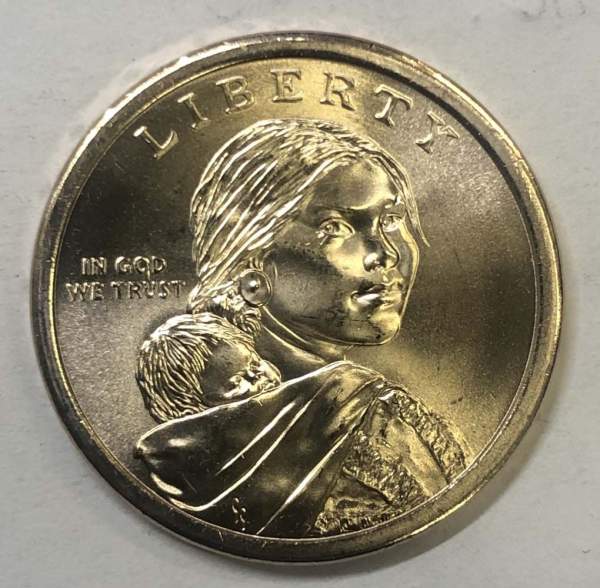 Монета 1 доллар Сакагавея, Коренные американцы в армии США, P Монета 1 доллар Сакагавея, Коренные американцы в армии США, P