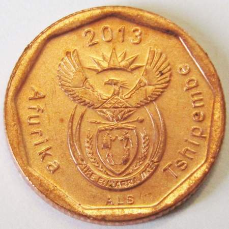Монета ЮАР 10 центов 2013 года