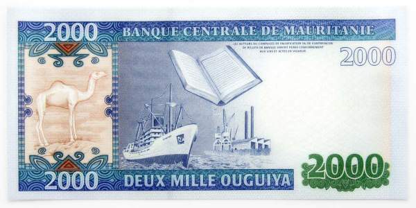 Банкнота 2000 угий 2011 года Мавритания Банкнота 2000 угий 2011 года Мавритания