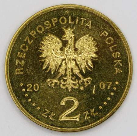 Монета 2 злотых Польша 2007 - 750-летие Кракова