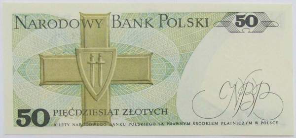 Банкнота 50 злотых 1988 года Польша