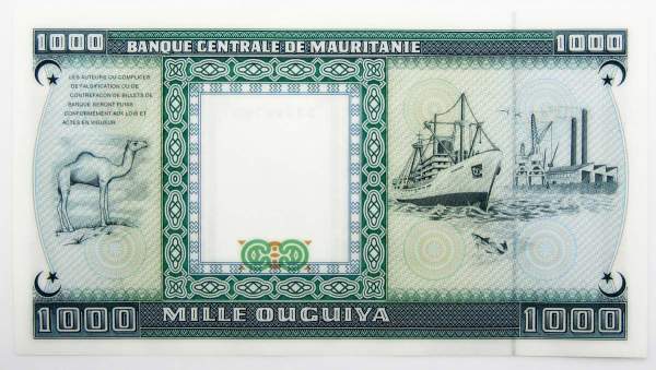 Банкнота 1000 угий 1989 года Мавритания Банкнота 1000 угий 1989 года Мавритания