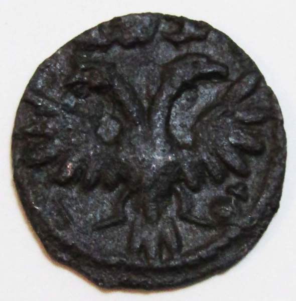 Монета полушка Российской Империи 1719 года (Петр I), арт 3