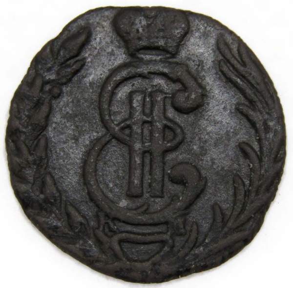 Монета полушка 1776 г. КМ. Сибирская монета (Екатерина II)