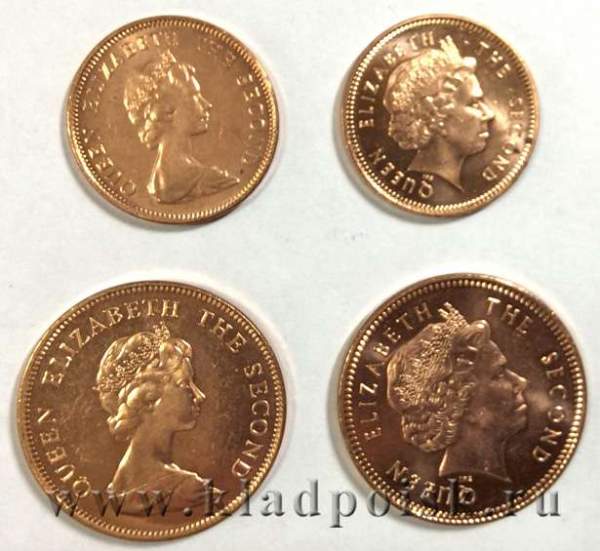 Набор монет Фолклендские острова 1998-2004, 4 монеты