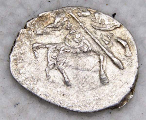 Копейка серебро Василий Шуйский (чешуя), 1606-1610 гг. Московский денежный двор, арт 11 Копейка серебро Василий Шуйский (чешуя), 1606-1610 гг. Московский денежный двор, арт 11