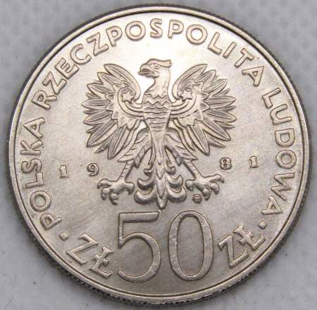 Монета 50 злотых Польша F.A.O. Всемирный День продовольствия, 1981, арт 4