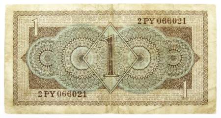 Банкнота 1 гульден 1945 года Нидерланды
