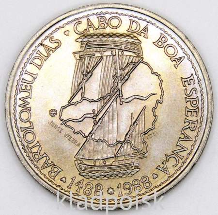 Монета 100 эскудо 1988 года, Бартоломеу Диаш «Золотой век открытий», Португалия