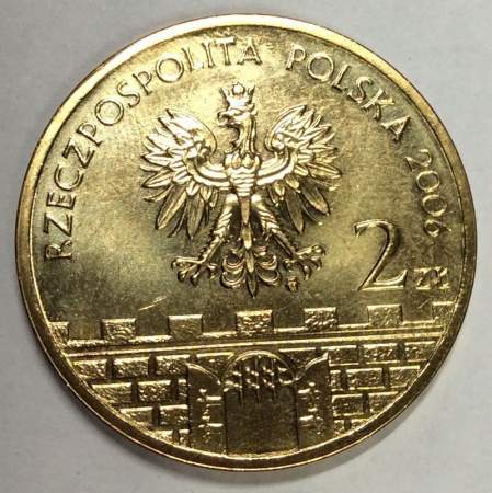 Монета 2 злотых Польша Город Ярослав из серии Древние города Польши, 2006