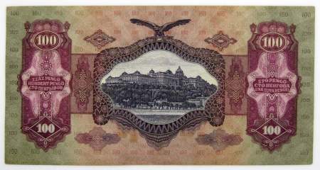 Банкнота 100 пенгё 1930 года Венгрия, арт 2