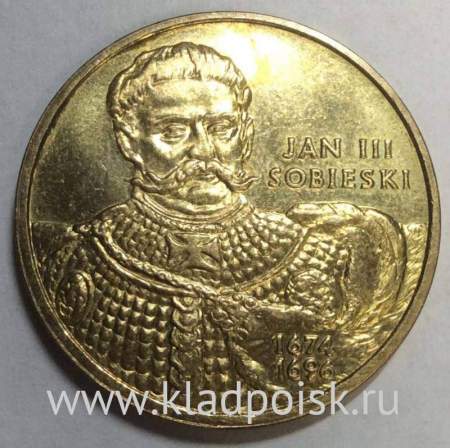 Монета 2 злотых Польша, серии «Короли и правители Польши» Ян III Собески, 2001