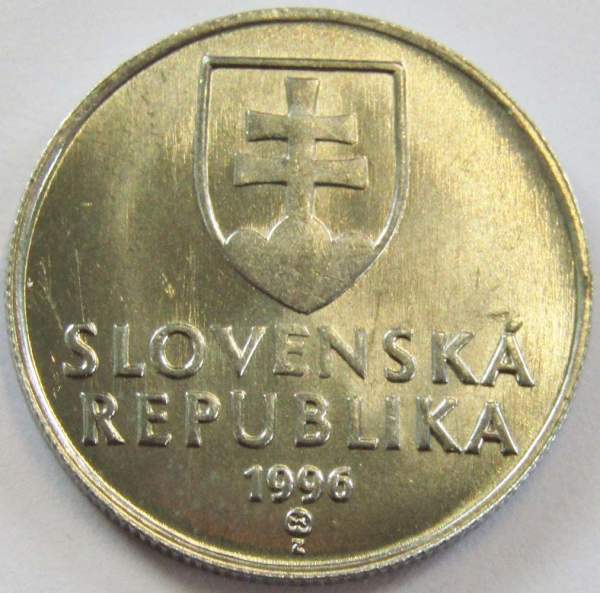 Монета 20 геллеров 1996 года Словакия