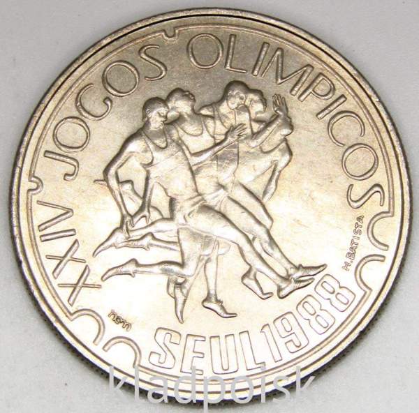 Монета 250 эскудо 1988 года, XXIV летние Олимпийские Игры в Сеуле, Португалия