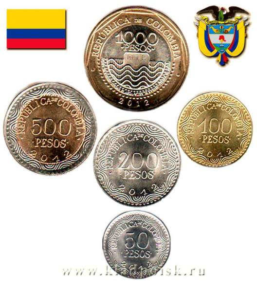 Набор монет Фауна и Флора Колумбия (2012)