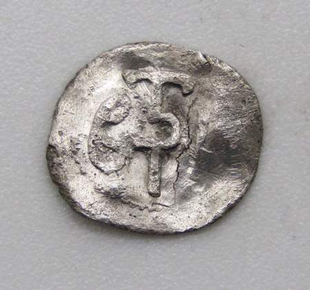 Полушка (1/4 копейки) серебро Иван IV Васильевич Грозный 1533-1584 гг. Тверь