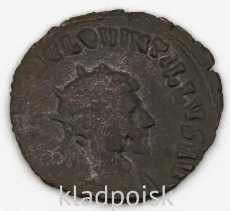 Монета Антониниан Римская Империя Император Марк Аврелий Клавдий Квинтилл 270 г.