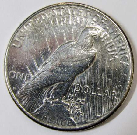 Монета 1 доллар США «Мир» 1923 года, Серебро 900 пр., арт 2