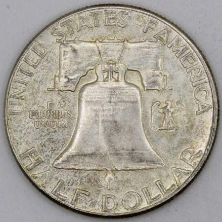 Монета 50 центов США Франклин, 1961 Серебро 900 пробы