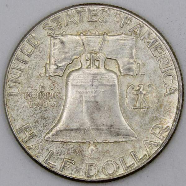 Монета 50 центов США Франклин, 1961 Серебро 900 пробы Монета 50 центов США Франклин, 1961 Серебро 900 пробы