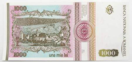 Банкнота 1000 лей 1993 года Румыния