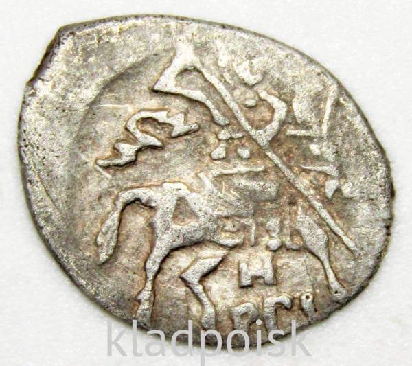 Копейка серебро Борис Федорович Годунов (чешуя), 1598-1605 гг. Новгородский денежный двор ГКХ № 256 (арт 4) Копейка серебро Борис Федорович Годунов (чешуя), 1598-1605 гг. Новгородский денежный двор ГКХ № 256 (арт 4)