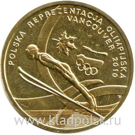 Монета 2 злотых Польша, Польская сборная на XXI зимних Олимпийских играх в Ванкувере, 2010