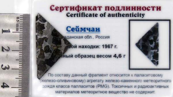 Спил метеорита Сеймчан арт 34