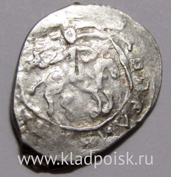 Денга Василий II Васильевич «Тёмный», серебро, Сокольник/подражание арабской надписи, арт 5