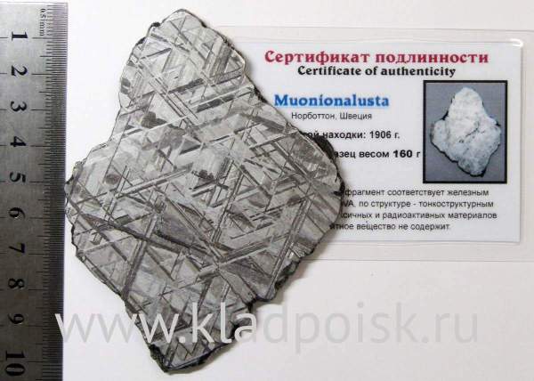 Спил метеорита Муонионалуста (Muonionalusta), арт 2