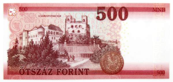 Банкнота 500 форинтов 2018 года Венгрия