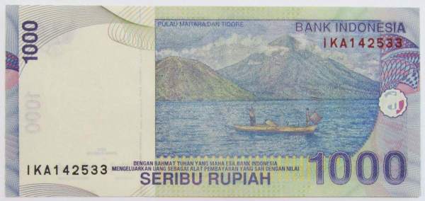Банкнота 1000 рупий 2013 года Индонезия