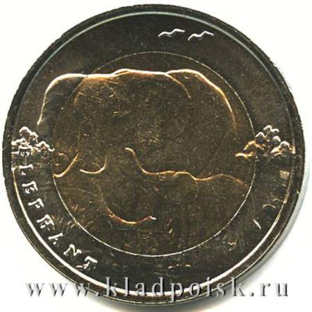 Монета 1 лира Турция – Слон, 2009