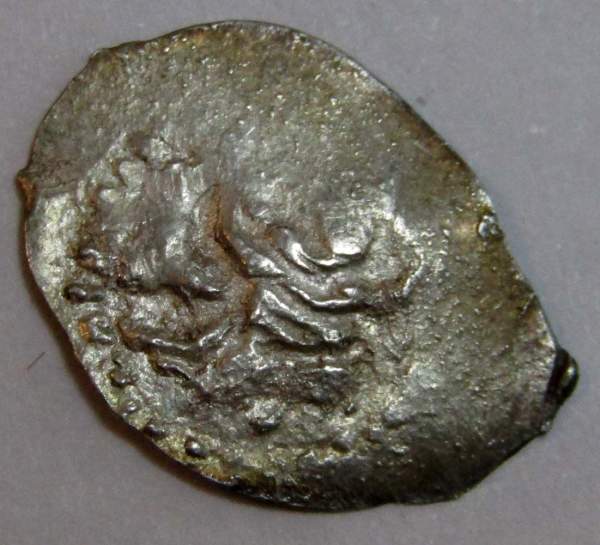 Денга Василий II Васильевич «Тёмный», серебро, Химера/Подражание арабской надписи Денга Василий II Васильевич «Тёмный», серебро, Химера/Подражание арабской надписи