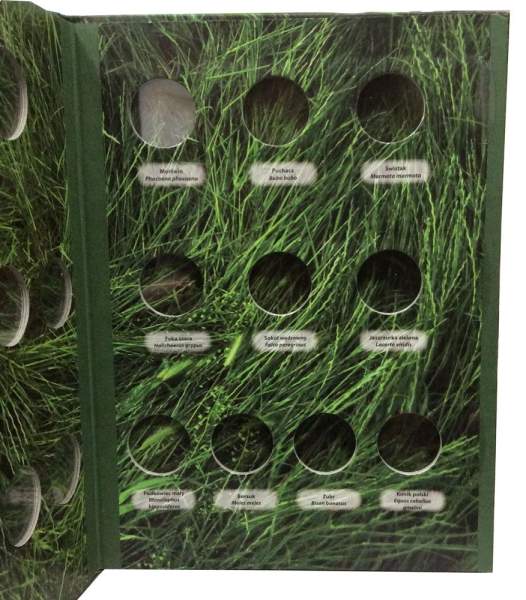 Альбом для монет 2 злотых Польши серии «Животные мира»