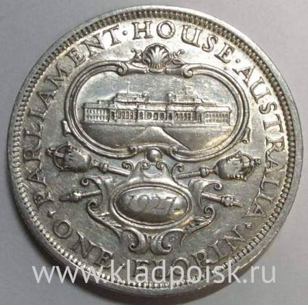 Монета флорин (2 шиллинга) 1927 года Австралия