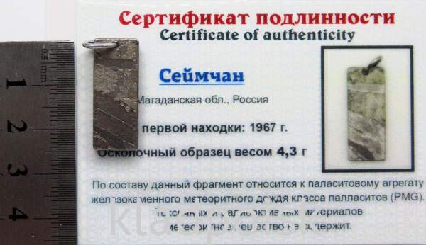 Подвеска из метеорита Сеймчан арт 21
