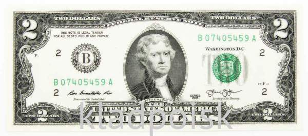 Банкнота 2 доллара США 2013 года, В - Нью-Йорк